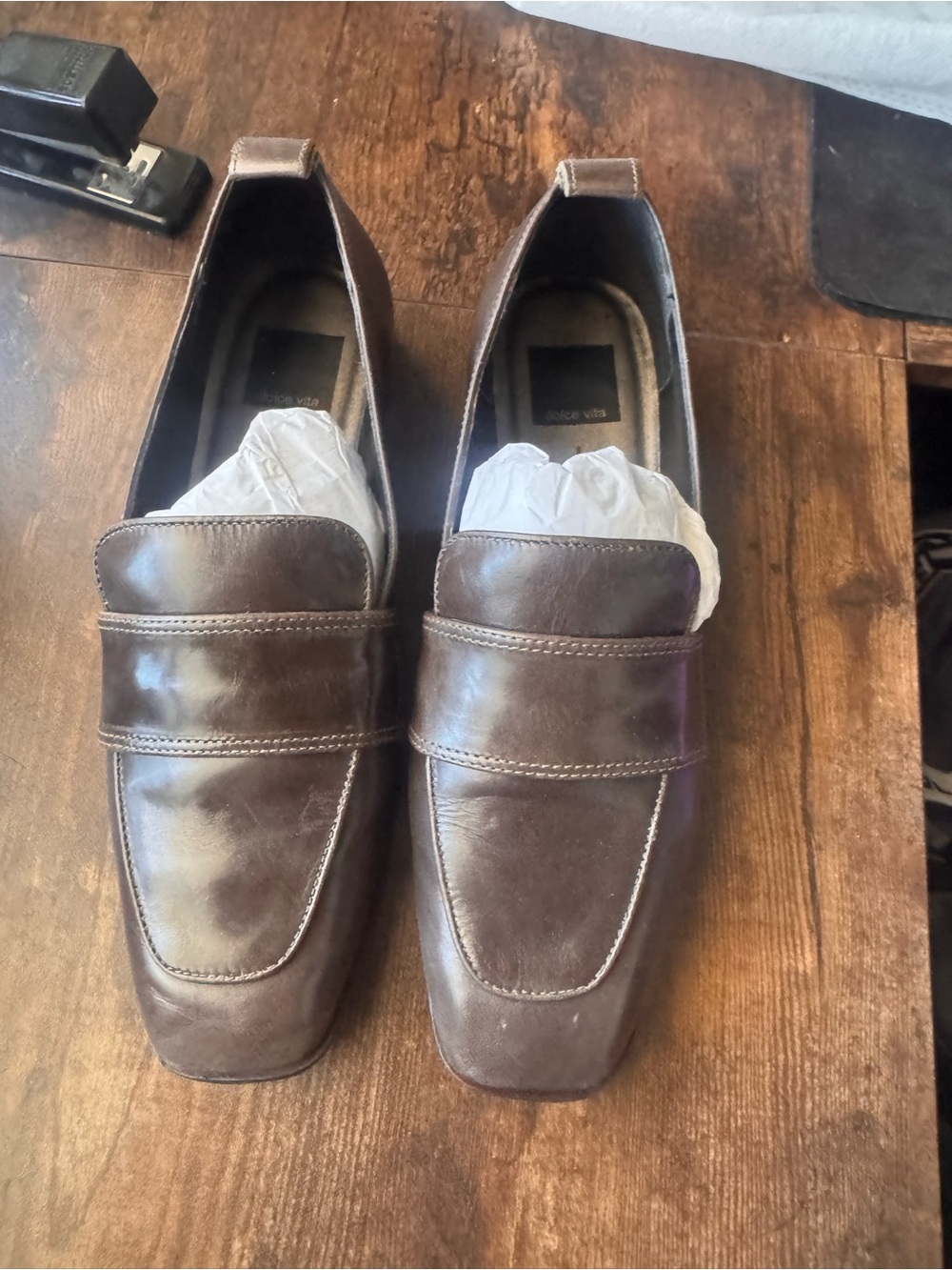 Dolce Vita women’s brown Leather Slip-On Loafers